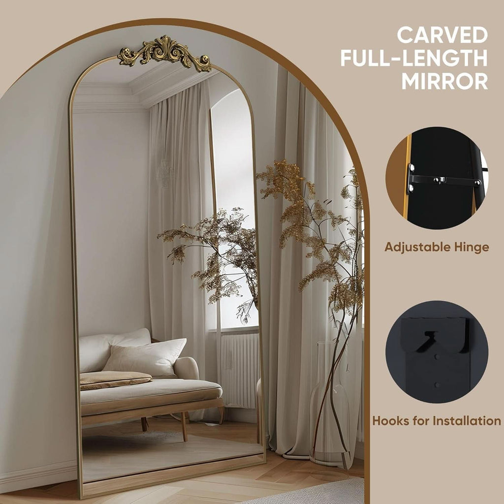 Bronze Arched Full-Length Mirror