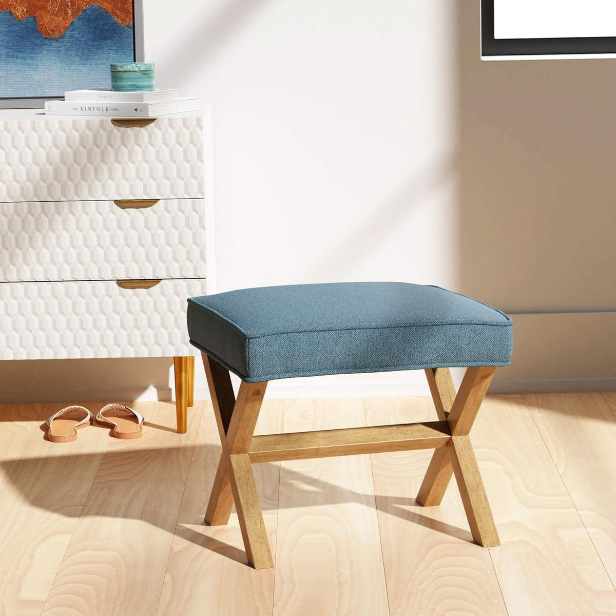 upholstered pouf
