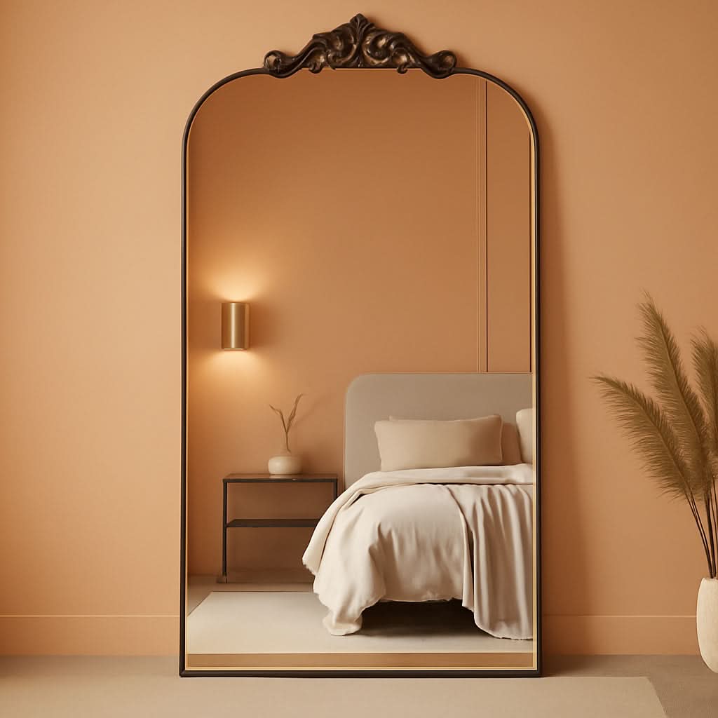 Bronze Arched Full-Length Mirror